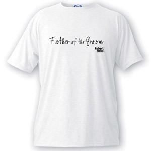 Personalized Script Series Father of the Groom T-Shirt | JDS