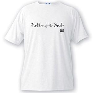 Personalized Script Series Father of the Bride T-Shirt | JDS