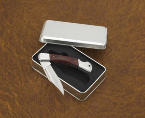 Personalized Pocket Knife - Yukon - Wood Handle - Lock Back | JDS
