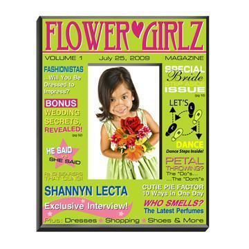 Personalized Flower Girl Magazine Frame - Green | JDS