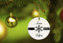画像をギャラリービューアに読み込む, Our First Christmas Personalized Ceramic Ornament for Couples | JDS