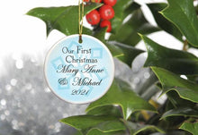 画像をギャラリービューアに読み込む, Our First Christmas Personalized Ceramic Ornament for Couples | JDS