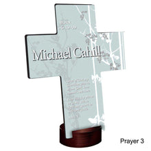 Load image into Gallery viewer, Personalized Faith and Flowers Cross with Stand | JDS