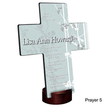 Cargar imagen en el visor de la galería, Personalized Faith and Flowers Cross with Stand | JDS