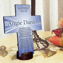 Load image into Gallery viewer, Personalized Starburst Cross with Stand | JDS