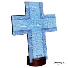 Load image into Gallery viewer, Personalized Twinkling Star Cross with Stand | JDS