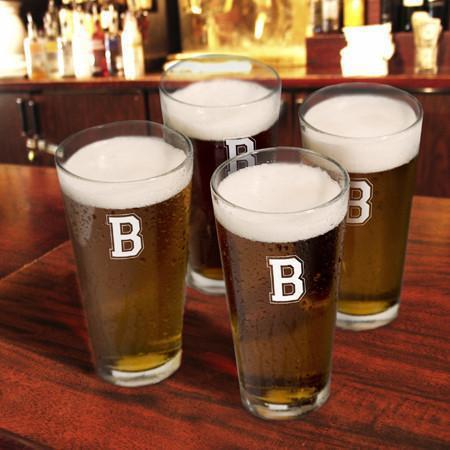 Personalized College Shield Pint Glasses (Set of Four) | JDS