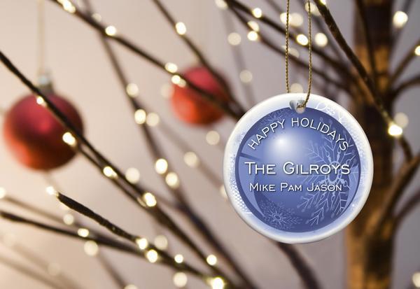 Personalized Holiday Ceramic Ornament | JDS