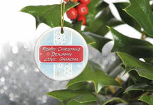 Load image into Gallery viewer, Personalized Holiday Ceramic Ornament | JDS