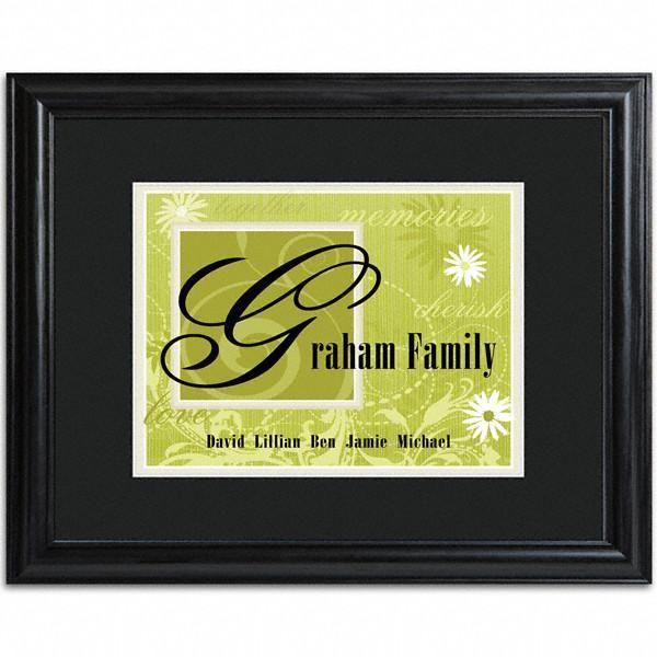 Personalized Green Family Name Frame | JDS