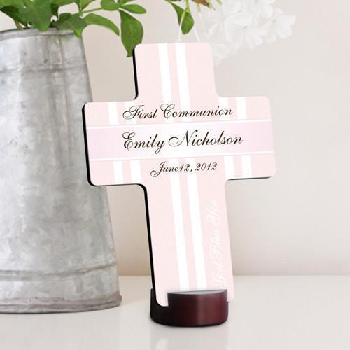 Personalized First Communion Cross-Gold Bless The Children | JDS
