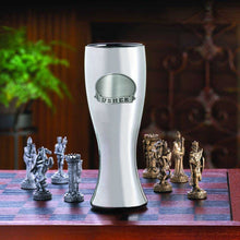 Load image into Gallery viewer, Personalized Gunmetal Pilsner w/Pewter Medallion | JDS