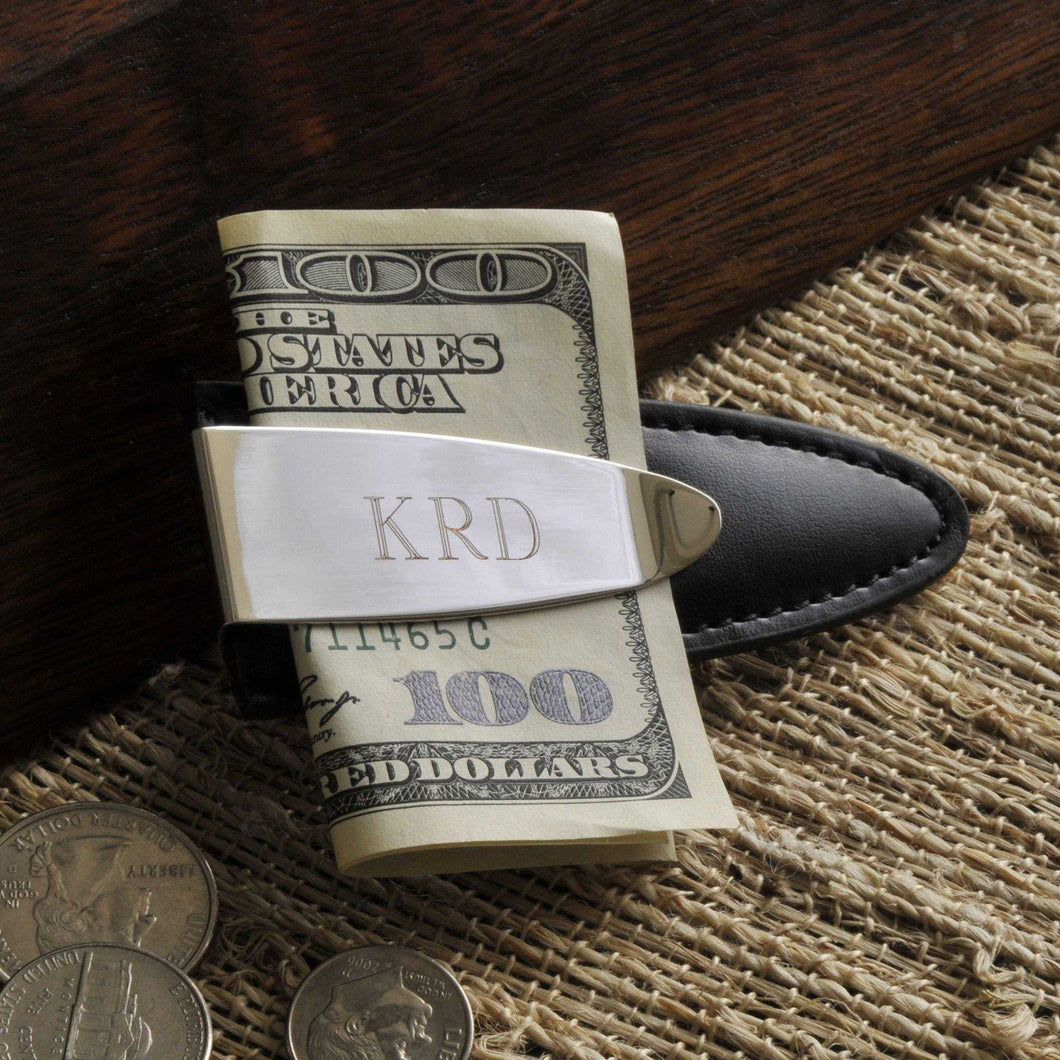 Personalized Leather Easy Fit Money Clip | JDS