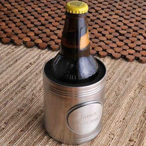 Personalized Can Cooler with Pewter Medallion - All | JDS