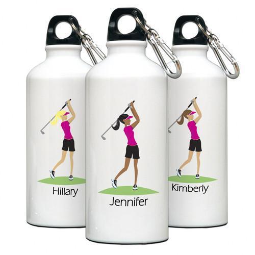 Personalized Go-Girl Water Bottle - Golfer, Runner, Shopper, Yoga | JDS