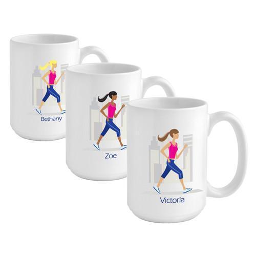 Personalized Go-Girl Coffee Mug - Runner | JDS