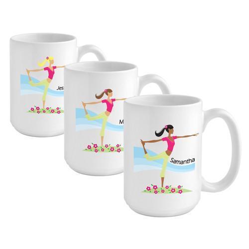 Personalized Go-Girl Coffee Mug - Yoga | JDS