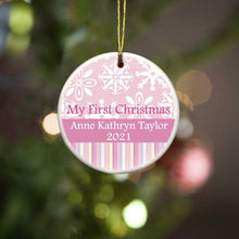 Load image into Gallery viewer, Personalized Ornament - Christmas Ornament - My First Christmas
