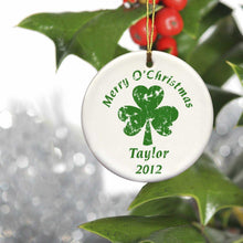 Load image into Gallery viewer, Personalized Ornaments - Christmas Ornaments - Irish Ceramic Ornaments | JDS