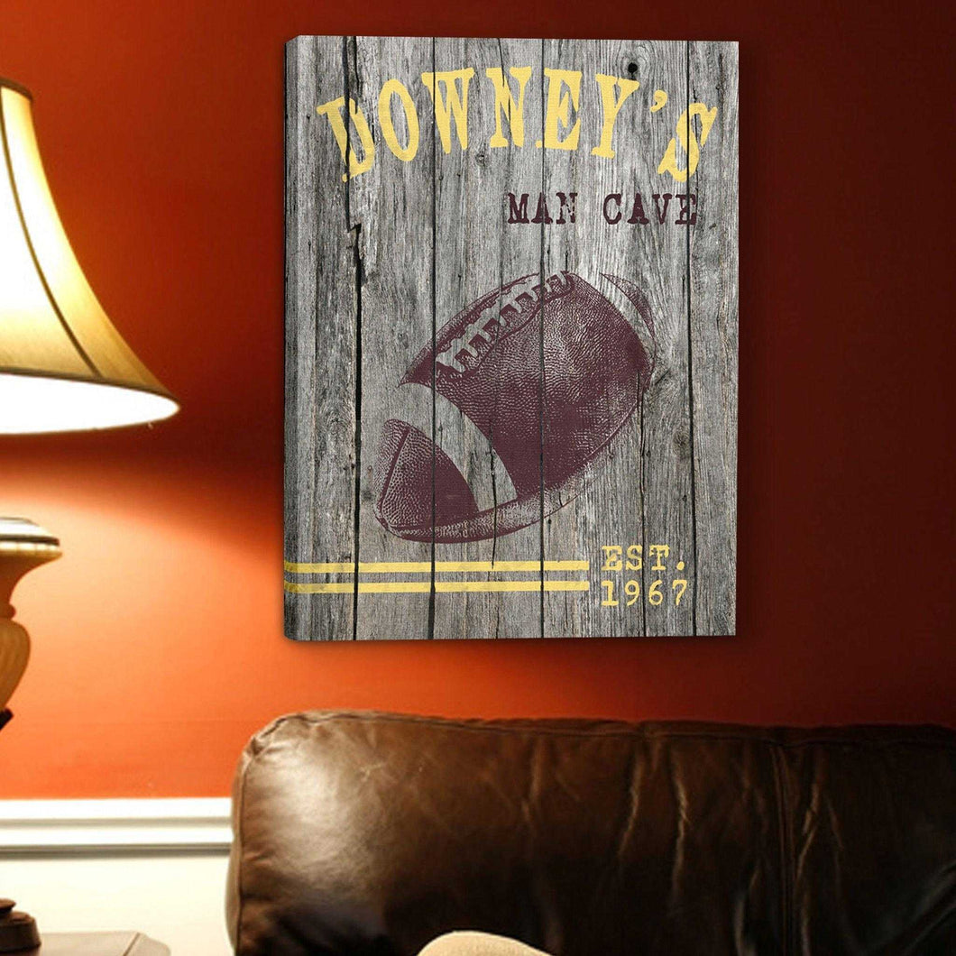 Personalized Football Sport Canvas Sign | JDS