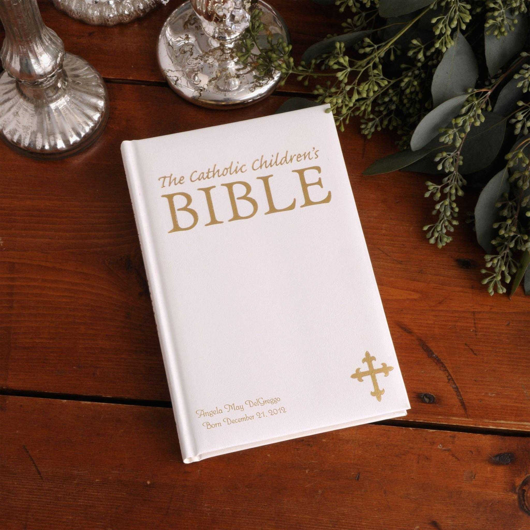 Personalized Bible - Catholic Children's Bible - White | JDS