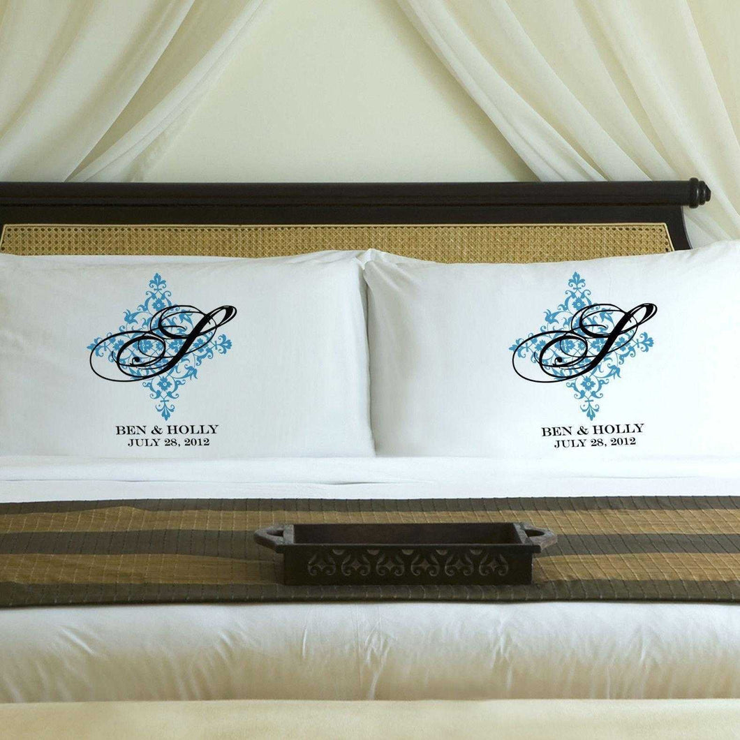 Personalized Perfect Panache Couples Pillow Case Set | JDS