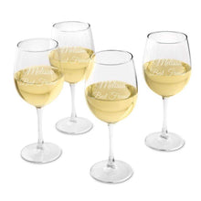 Load image into Gallery viewer, Personalized Wine Glasses - Set of 4 - White Wine - Wedding Gifts | JDS