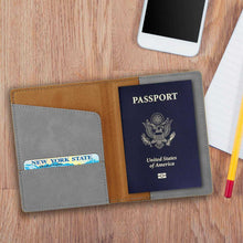 Load image into Gallery viewer, Personalized Gray Passport Holder | JDS