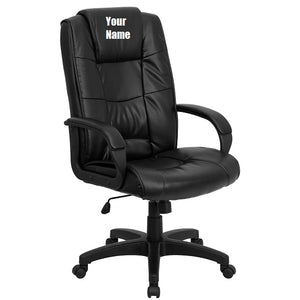 Custom Designed Executive Office Chair With Your Personalized Name & Graphic
