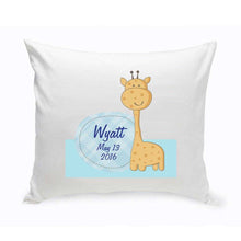 Load image into Gallery viewer, Personalized Baby Nursery Giraffe Throw Pillow | JDS