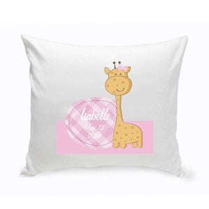 Personalized Baby Nursery Giraffe Throw Pillow | JDS