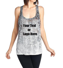 Load image into Gallery viewer, Custom Personalized Designed Women&#39;s Ombre Burnout Workout Tank Tops
