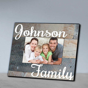 Personalized Family Wood Grain Picture Frame | JDS