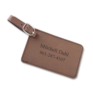 Personalized Leatherette Luggage Tags | JDS