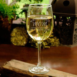 World's Greatest Mom White Wine Glass | JDS