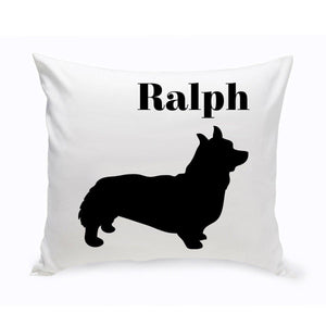 Personalized Throw Pillow - Dog Silhouette - Personalized Dog Gifts | JDS