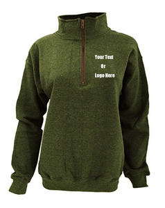 Custom Personalized Design Your Own Vintage 1/4 Zip Pull-Over Sweatshirt