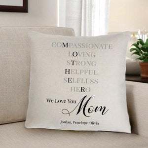 Mother Home Decor Personalized Throw Pillow | JDS