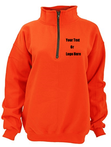 Custom Personalized Design Your Own Vintage 1/4 Zip Pull-Over Sweatshirt