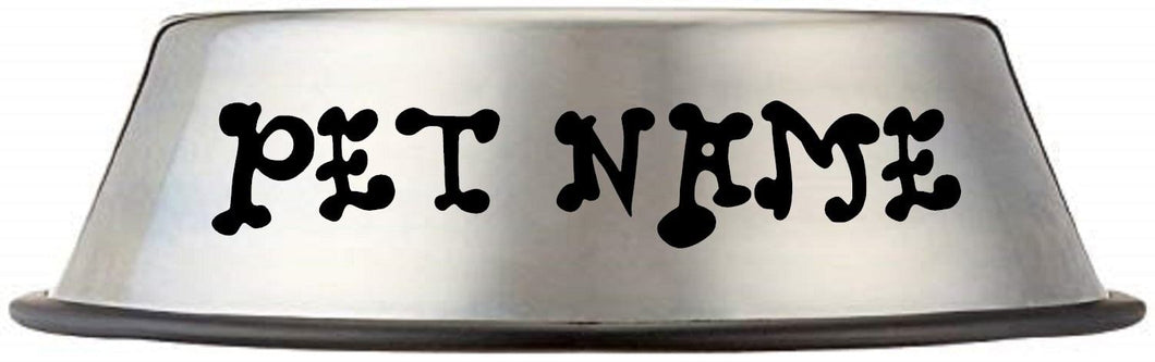 Custom Personalize Your Stainless Steel Pet/Dog/Cat Bowl with Pet Name or Text