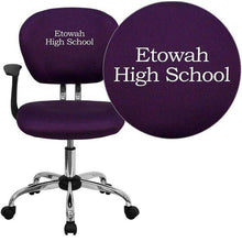 Load image into Gallery viewer, Custom Designed Mid-Back Mesh Swivel Task Chair with Chrome Base With Your Personalized Name