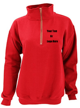 Load image into Gallery viewer, Custom Personalized Design Your Own Vintage 1/4 Zip Pull-Over Sweatshirt