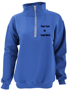 Custom Personalized Design Your Own Vintage 1/4 Zip Pull-Over Sweatshirt