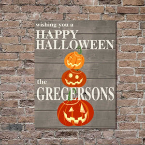 Personalized Halloween Stretched Canvas Wall Decor | JDS