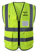 Cargar imagen en el visor de la galería, Custom Personalized Safety Vest Meets ANSI/ISEA Standards