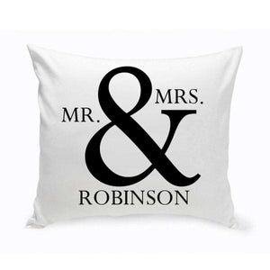 Personalized Mr & Mrs Throw Pillow | JDS