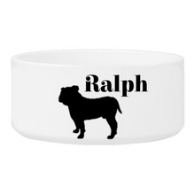 Load image into Gallery viewer, Personalized Man&#39;s Best Friend Silhouette Small Dog Bowl | JDS