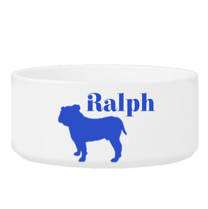 Personalized Man's Best Friend Silhouette Small Dog Bowl | JDS