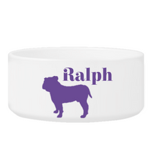 Load image into Gallery viewer, Personalized Man&#39;s Best Friend Silhouette Large Dog Bowl