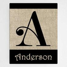 Load image into Gallery viewer, Personalized Family Initial Canvas Sign | JDS